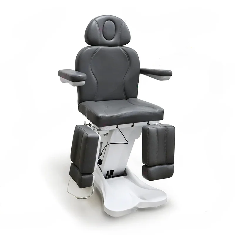 New Design Customized Small Base Pedicure Chair Hospital Furniture 5 Motors Split Leg Electric Podiatry Chair