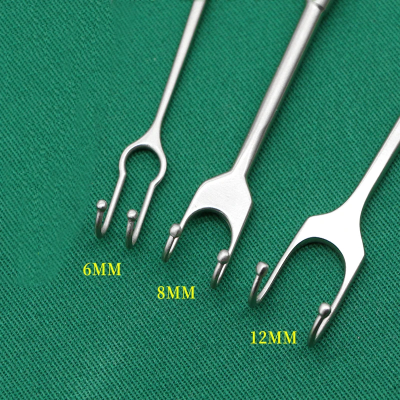 eauty and plastic surgery double claw hook double ball hook micro double claw skin hook sharp blunt head eyelids hook