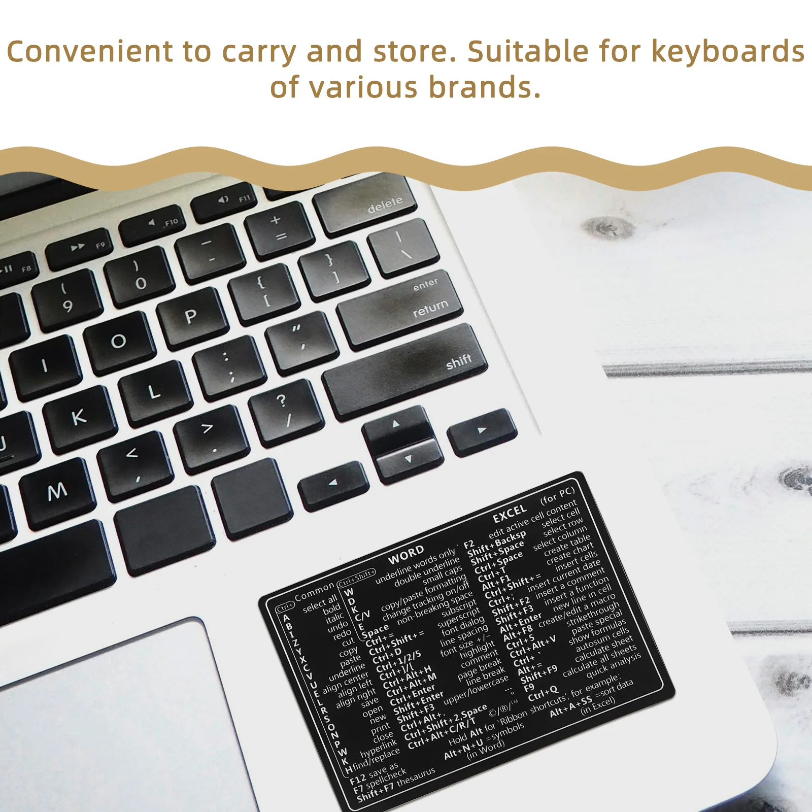 4pcs Laptop Shortcut Stickers Paper Material Quick Access Durable Adhesive For Computer Efficiency Replacement Sheet Sticker