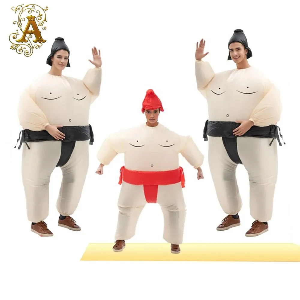 

Funny Sumo Inflatable Suit Parent-child Interaction Commercial Celebration Cartoon Mascot Costume Amusement Park Cosplay Prop