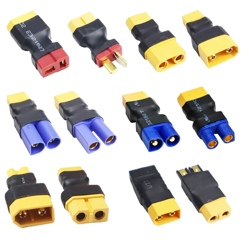 5 قطعة XT60 إلى XT30 XT90 EC3 EC5 T أنثى إلى ذكر قابس مهايئ عمداء موصلات التوصيل RC هليكوبتر كوادكوبتر يبو التحكم في البطارية