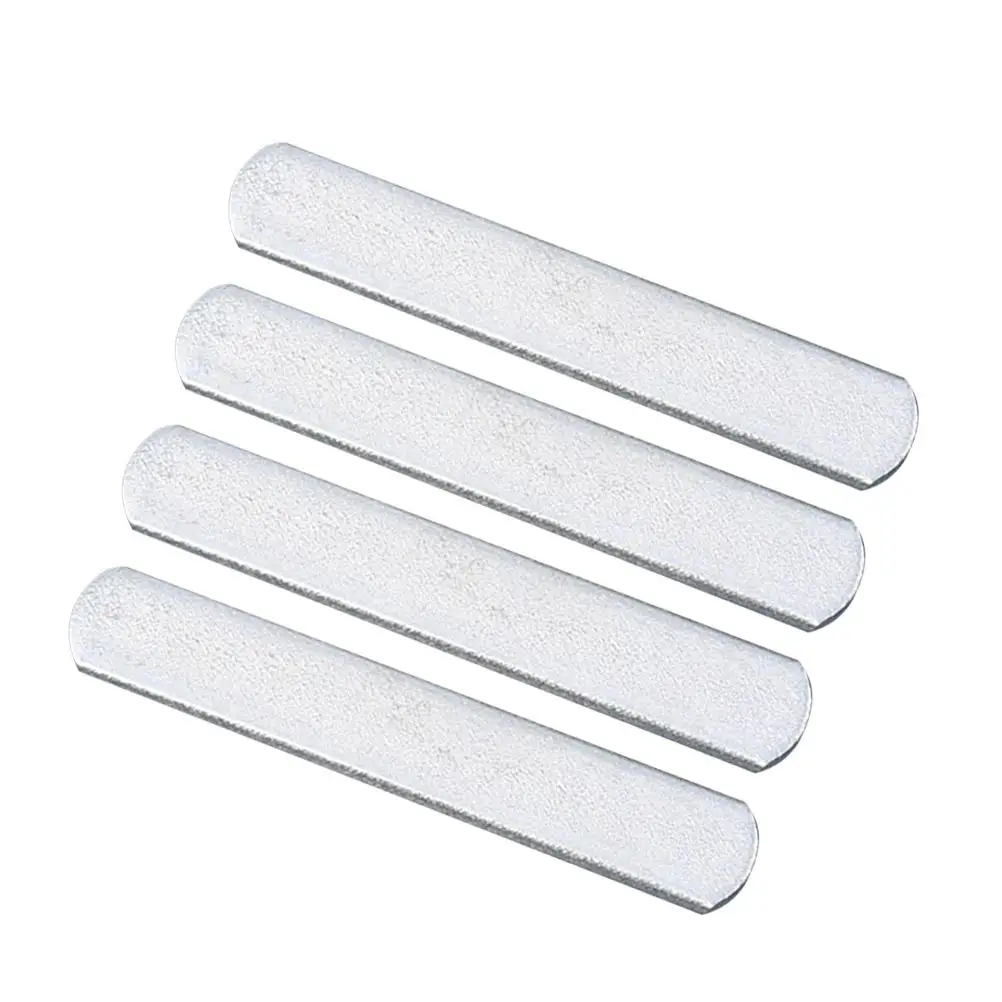 

4Pcs StainlessSteelPlatesforWeightedVestLegArmStraps AntiRust Durable 02kgEach Workout SilverColor FitnessTraining