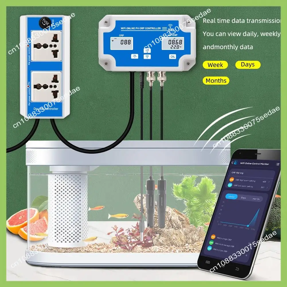 

Y19A W2839 3-в-1 Wi-Fi детектор качества воды PH/ORP/TEMP электрод BNC тип зонд для монитора аквариумной гидропоники