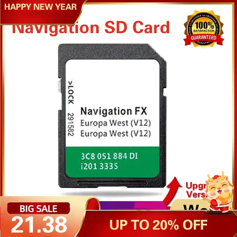 

for VW Golf Since 2008 RNS310 8GB FX V12 West Europe SAT NAV GPS Naviation SD Map Card System Update Software