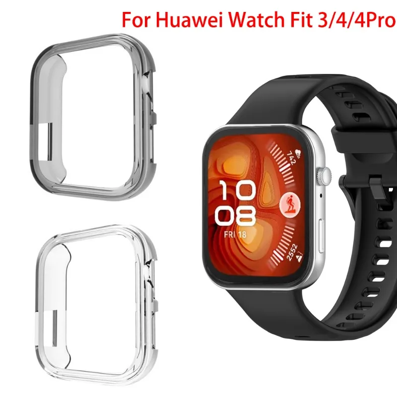 Soft TPU Silicone Cover Protector For Huawei Watch Fit4/Fit3/Fit4 Pro Bumper Frame Half Case