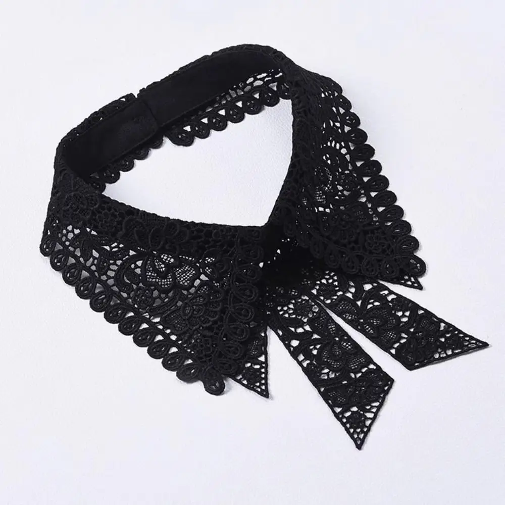 

New Lace Floral Fake Collar Detachable Black White False Collar Wedding Dress Accessory Women Girls