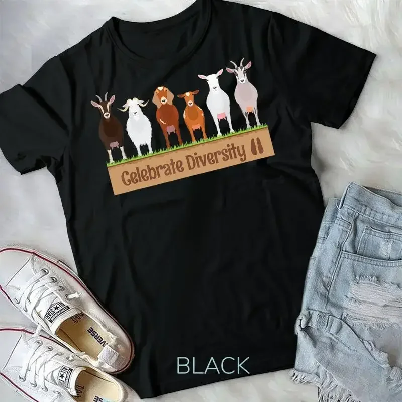 Celebrate Diversity Pet Funny Goats Shirts for Goat Lovers Unisex T shirt