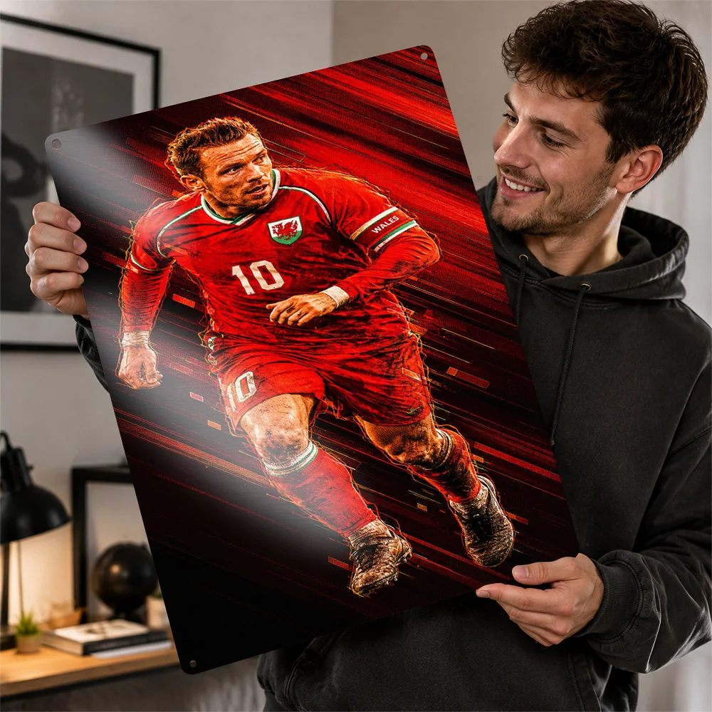 Craig Bellamy Football Aluminum Poster Customized Metal Tin Sign Club Hero Design Wall Art Ideal For Matchday Room Or Home Gym