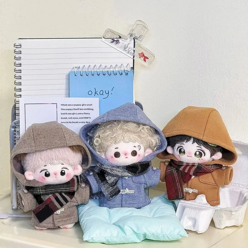 

10cm Cotton Doll Clothes 4 Color Woolen Coat Fits Starfish Body Plush Doll Outfit Replacement Cute No Attribute Doll Accessories