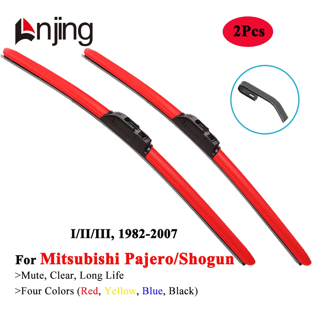 

LNJING Colorful Wiper Blade For Mitsubishi Pajero Montero Shogun L04 V2 V3 V4 V6 V7 1982 1990 1992 1998 2000 2002 2005 2006 2007