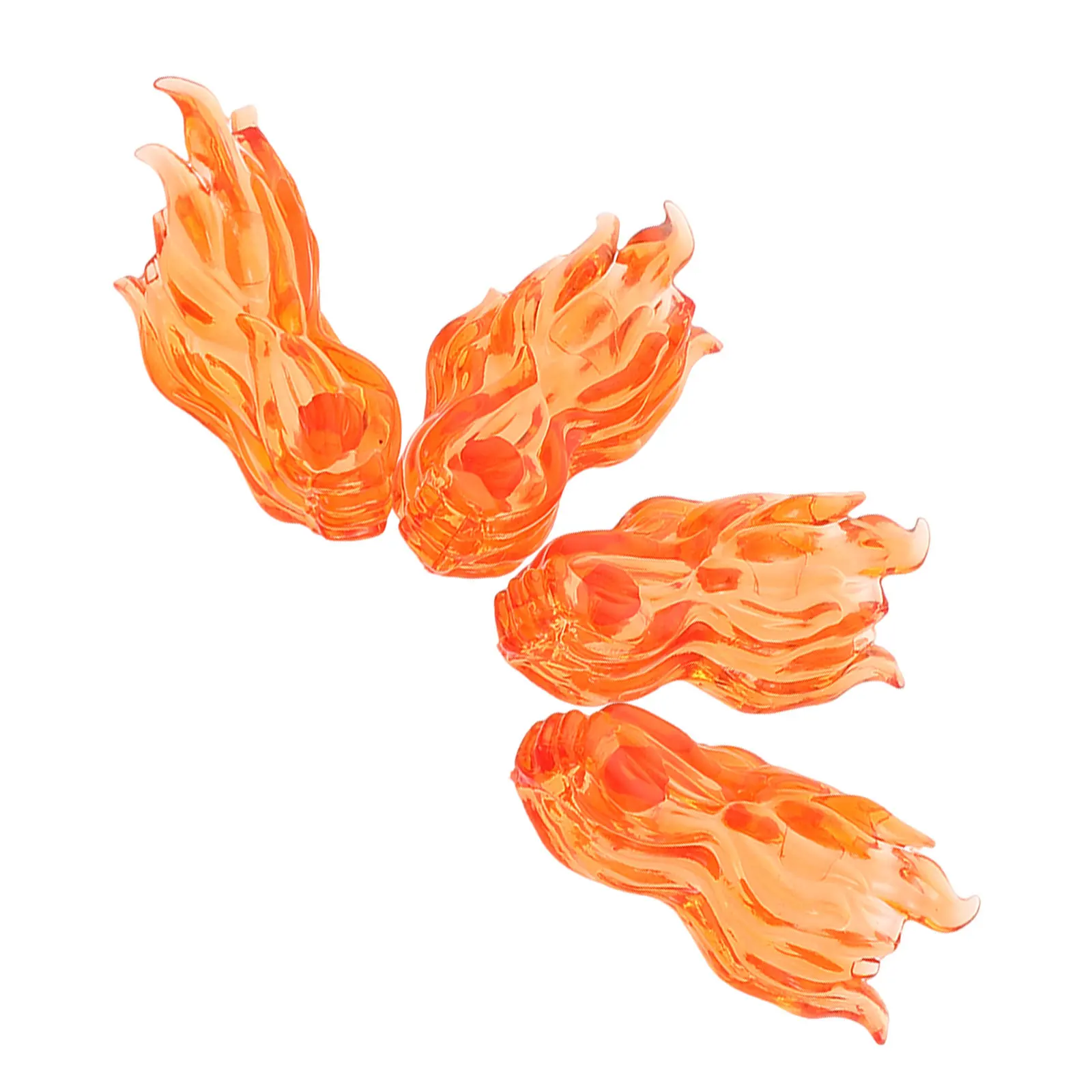 4-teiliges Bausteine-Zubehör für Actionfiguren, lebendige Feuereffekte, Modelle, kreatives Spielen für Kinder, Mini-Requisiten, pädagogischer Spaß