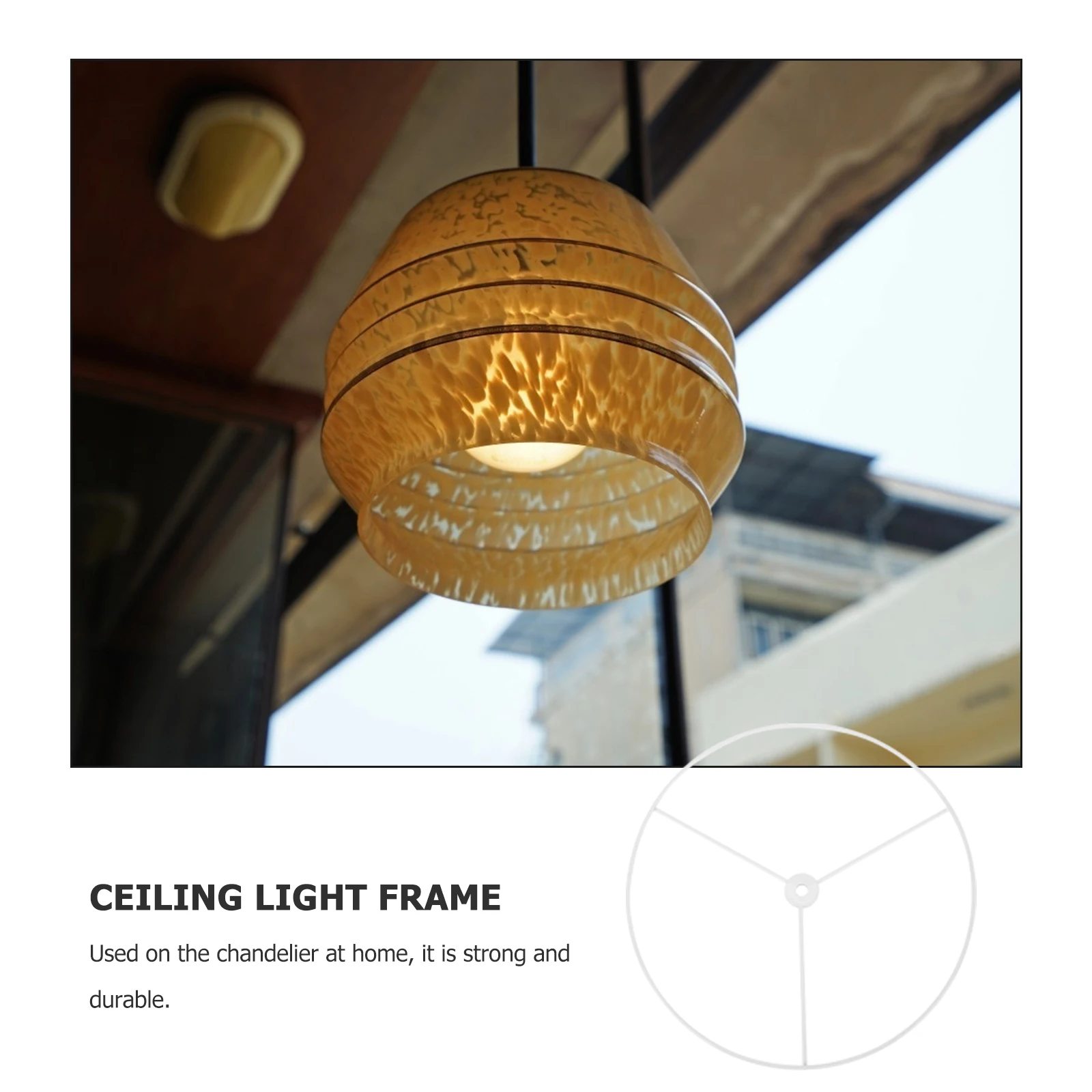 

2pcs Lampshade Bracket Durable Metal Round Frame DIY Chandelier Holder Pendant Light Accessory Ceiling Lampshade
