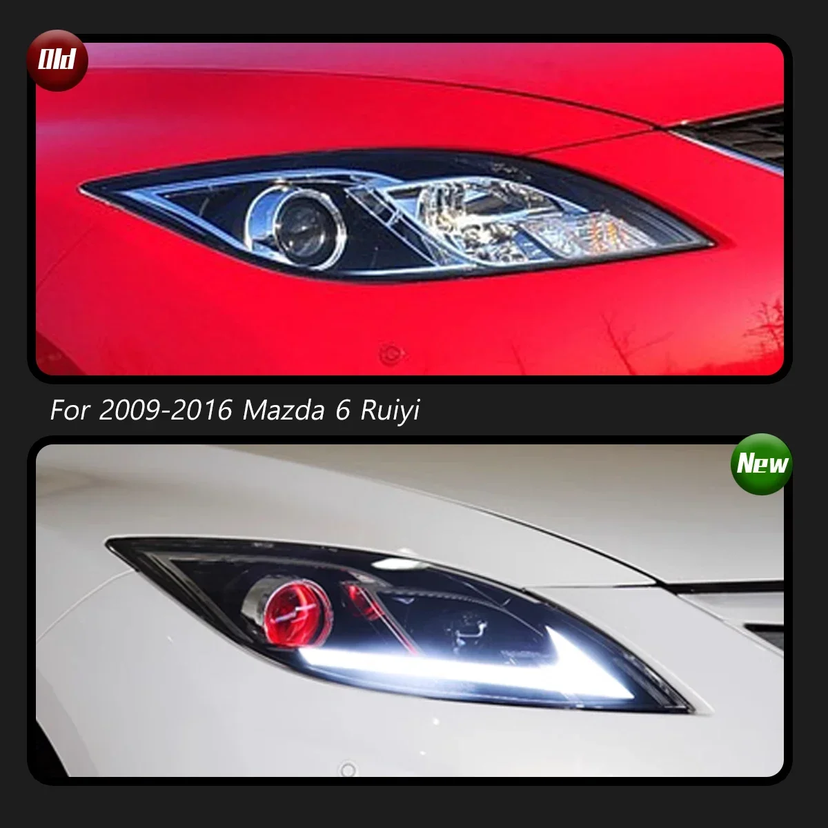 

TYPY New LED Head Lamp Upgrade Modified For Mazda 6 Ruiyi Headlight 2009-2016 Dynamic Signal Head Lamp Auto Accessories