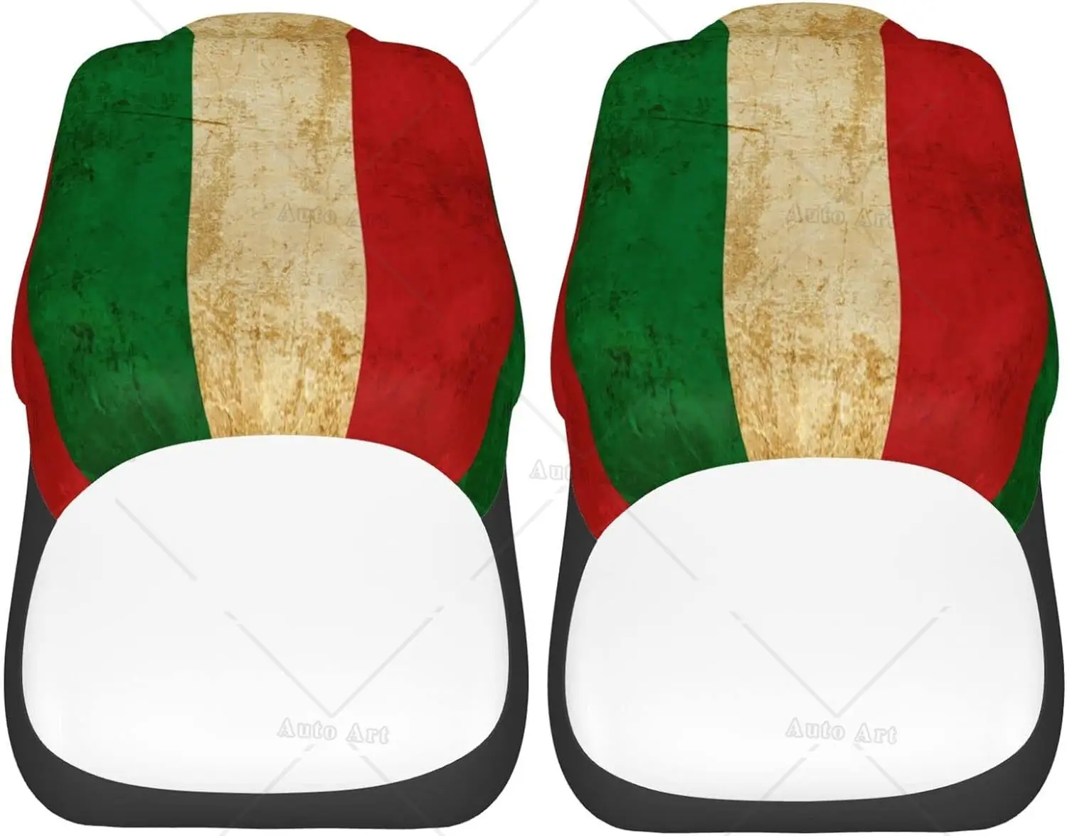 Vintage Italian Flag Car Seat Covers Seat Protector Car Mat Covers, Universal Fit for Vehicle Sedan SUV and Truck Automotive