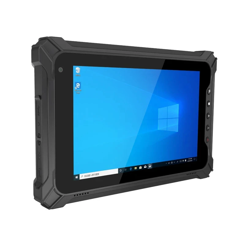 8\'\' Rugged Windows10 Tablets PC ROM 8GB RAM 128GB IP65 Industrial PC Support 4G WIFI NFC BT GPS 2D Scanner Charge Cradle PDA