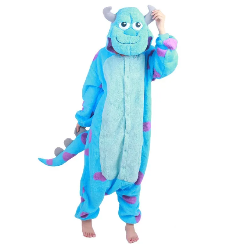 Pijama Monstros de desenhos animados para homens e mulheres, adulto Onesie, animal Kigurumi, homewear, cosplay, fantasia de festa