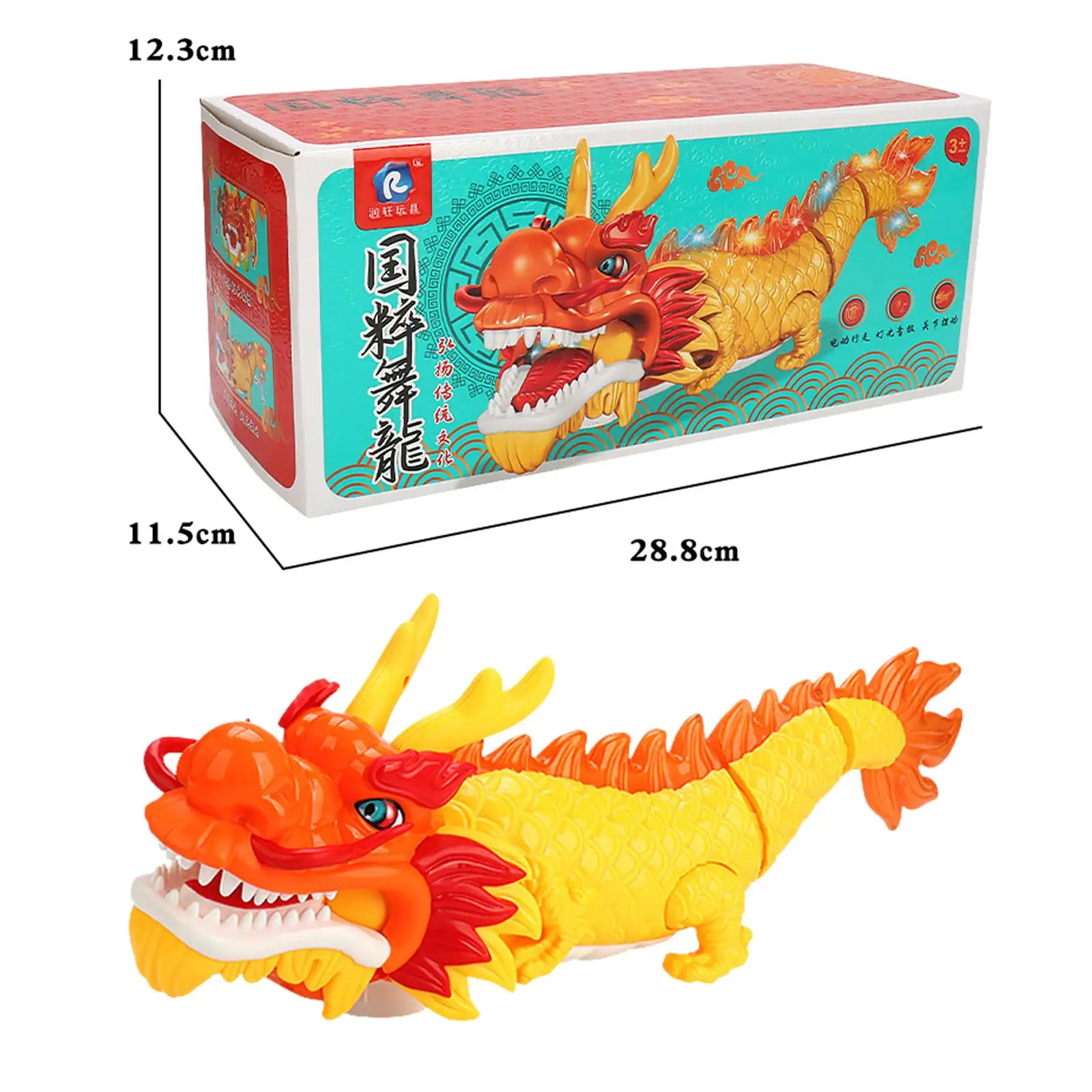 ألعاب التنين الصيني للرقص الكهربائي لعبة تعليمية للفتيات من سن 1 إلى 3 سنوات