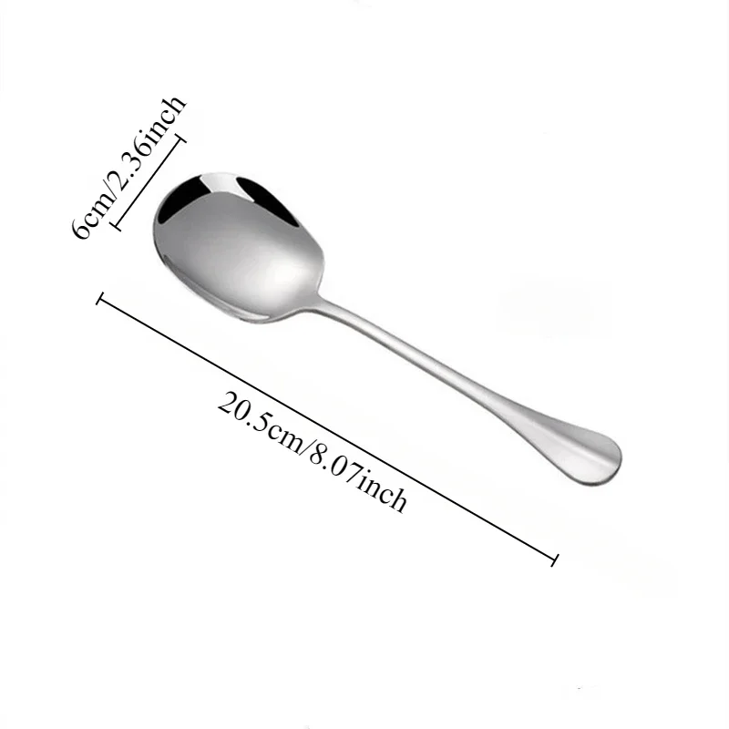 1PC Restaurant dinner vegetable soup rice communal spoon long handle large spoon canteen buffet share service spoon