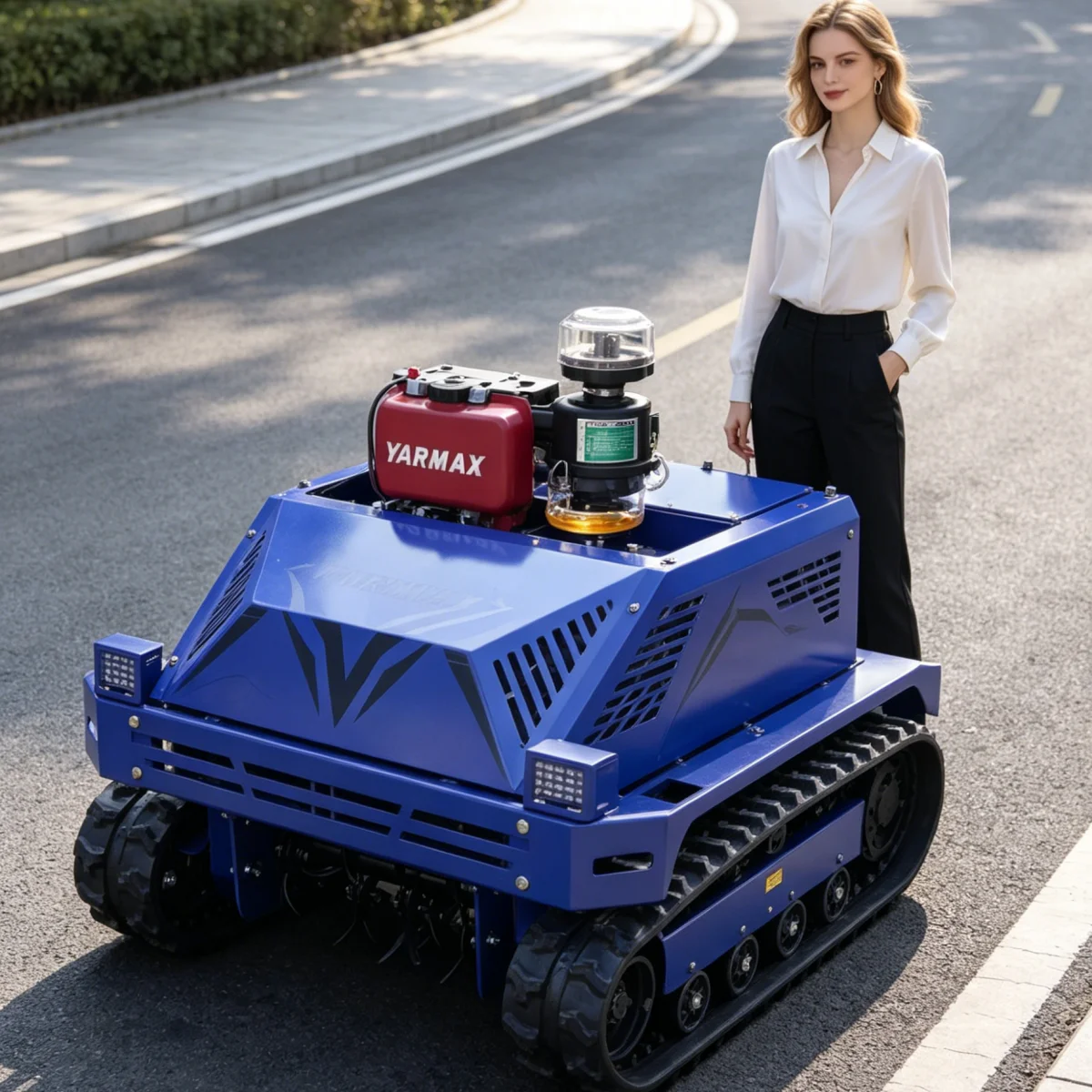 

Customized Robot Lawn Mower with self-charging function, low noise remote control mower, suitable for villa and residential lawn