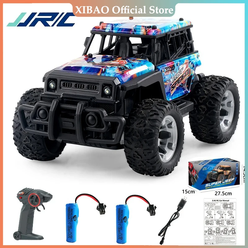 JJRC RC 자동차 전기 드라이브 오프로드 대형 휠, 2.4G 드리프트 레이싱 고속 리모컨 트럭, 어린이 크리스마스 소년 장난감 