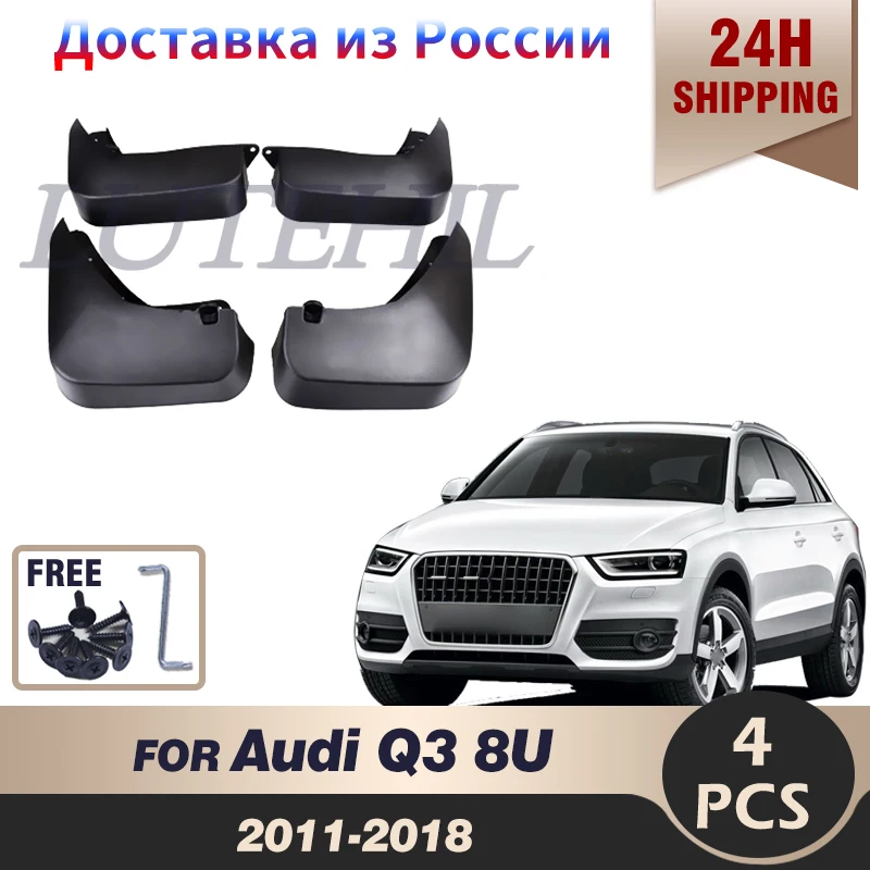 4 PCS Front Rear Car Mudflaps for Audi Q3 8U 2011-2018 Fender Mud Flap Guard Splash Flaps Mudguards Accessories 2012 13 14 15 16