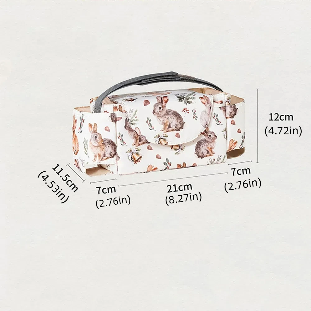 Bolsa multifuncional para carrinho de bebê, à prova d'água, com vários bolsos, armazenamento, pendurado, grande capacidade, cuidados com o bebê