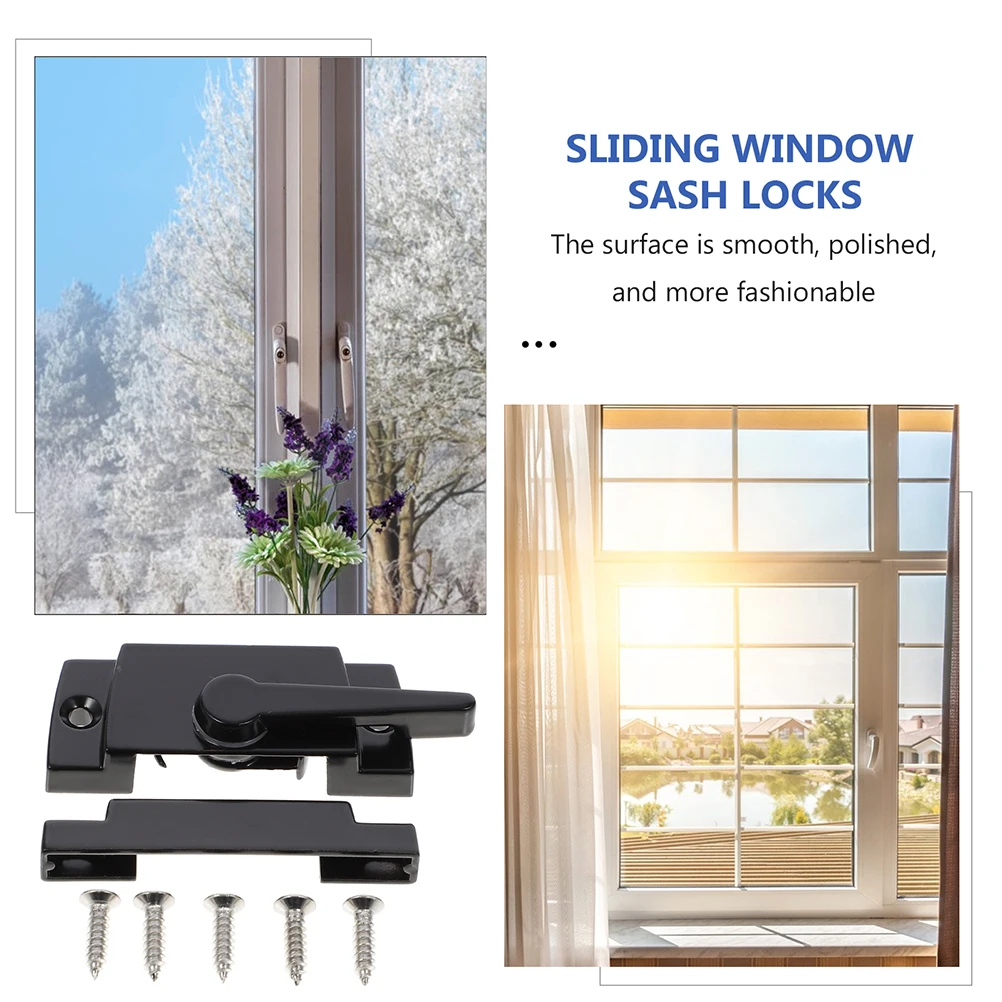 

4 Pcs Crescent Lock Windows Sliding Action Safety Child Proof Zinc Alloy Anti Rust Theft Resistant Home Office