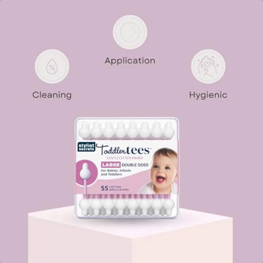 Magliette classiche per bambini Tamponi doppi lati grandi e delicati progettati per orecchie piccole per neonati Neonati Piccoli Bocciolo a punta su entrambi i lati