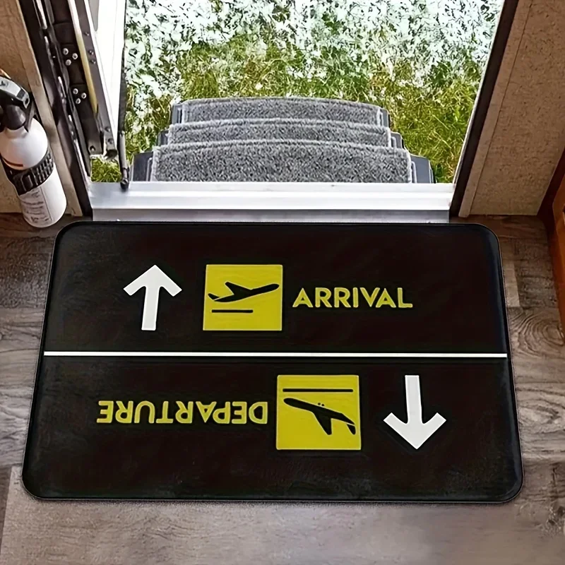 Popular The Exit Arrival Carpet Departure Doormat Bedroom KitchenRug Home Balcony Aircraft Logo Absorbent Floor Door Bath Mat@0#