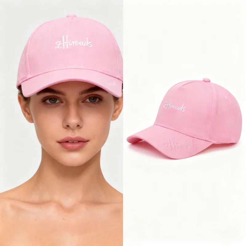 

Розовая бейсболка для женщин, милая шляпа для папы с вышивкой букв, регулируемая летняя шляпа от солнца
