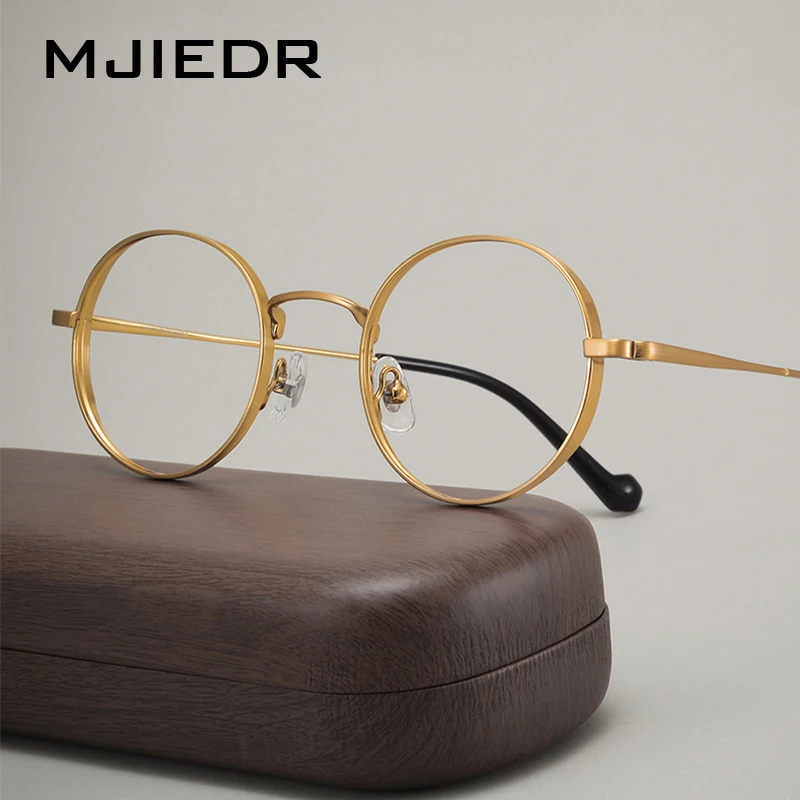 

Niche Brands Designer Round Glasses Pure Titanium Frame Small Eyeglasses Vintage Men Women Frame for Japanese and Korean
