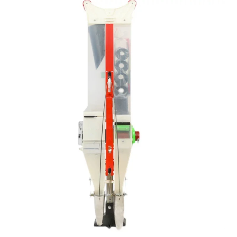 Handheld Hard Ground Seeder, Single & Double Barrel Integrated Corn Soybean Planter, Manual Fertilizing & Seeding Machine