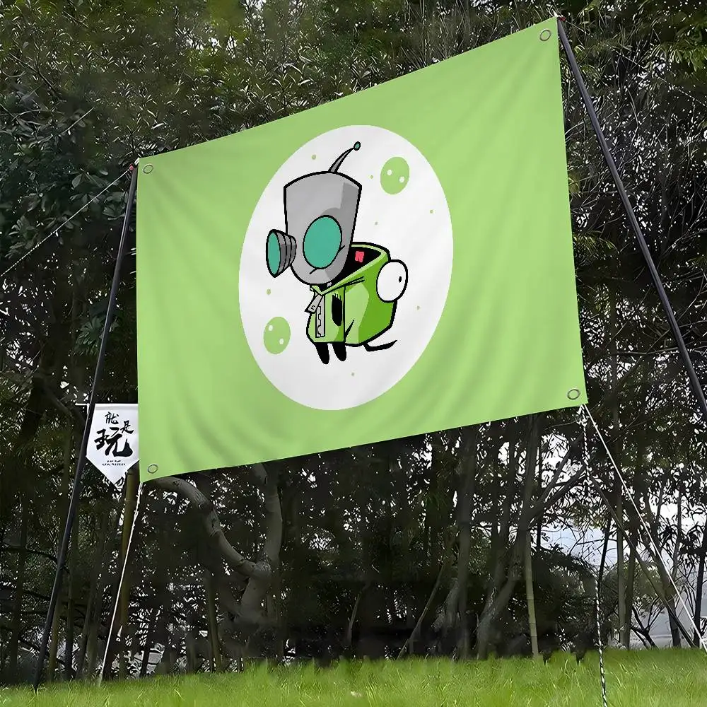 Invader Z-Zim Retro Flags Multiple Choice Living Studio Booth Interior Decoration Banner
