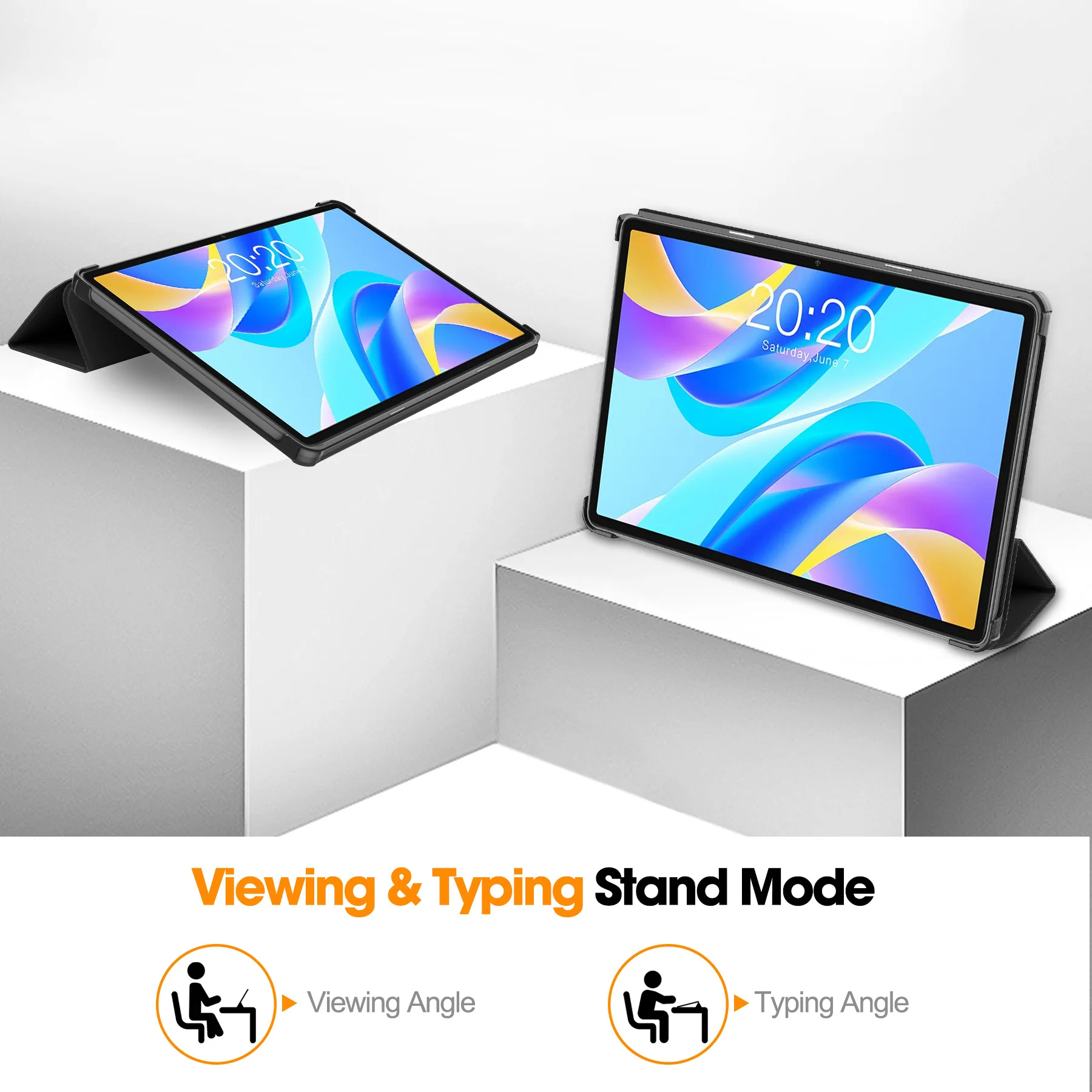 For Teclast P40HD / P30S / M40 Plus M40Plus Case Tablet Custer Fold Stand Bracket Flip Leather Cover