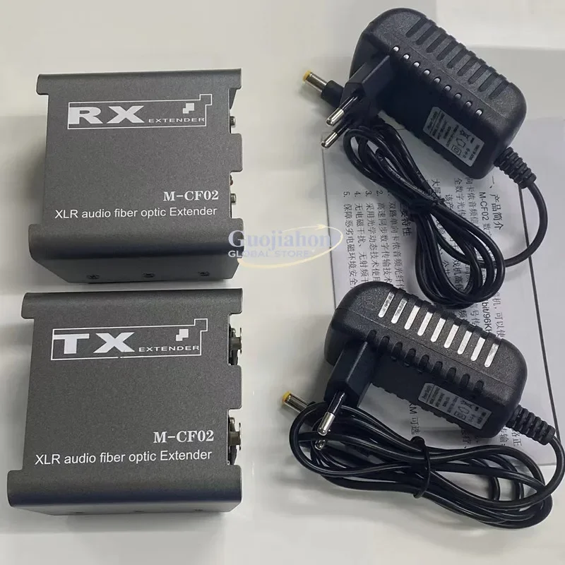 

2026 HOT 2-Port XLR Optical Transceiver Extender Audio XLR Fiber Extender Radio, Mixer Audio