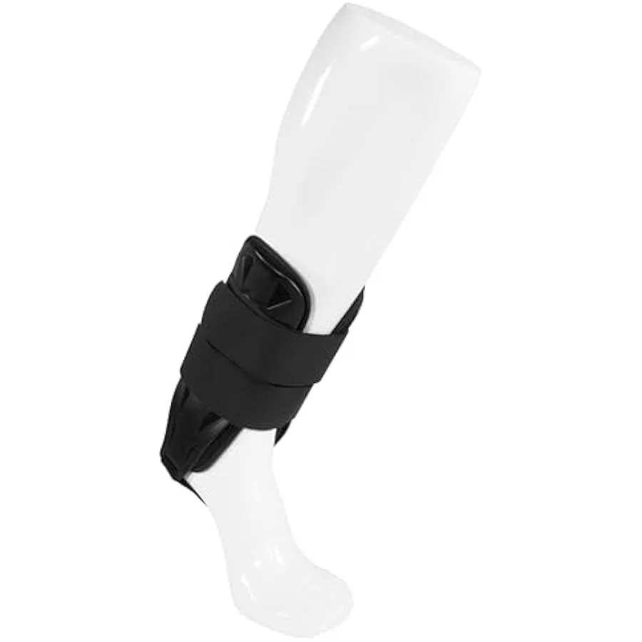 

OTC Hinged Ankle Stabilizer Adjustable Stirrup Brace with Rigid Stays for Sprains and Injuries Walker Boot Transition Black Med