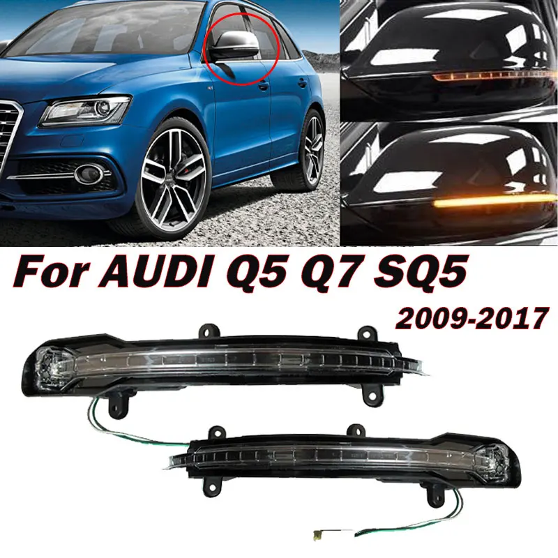 

Auto Accessories For AUDI Q5 Q7 SQ5 2009 - 2017 Car Turn Indicator Brake Light Side Rearview Mirror Turn Signal Lamp 4L0949101