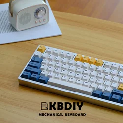 KBDiy 145 Keys Apricot Yellow Keycap PBT Cherry Profile ISO Keycaps for Mechanical Keyboard 60/61/64/68/78/84/87/96/980/104/108