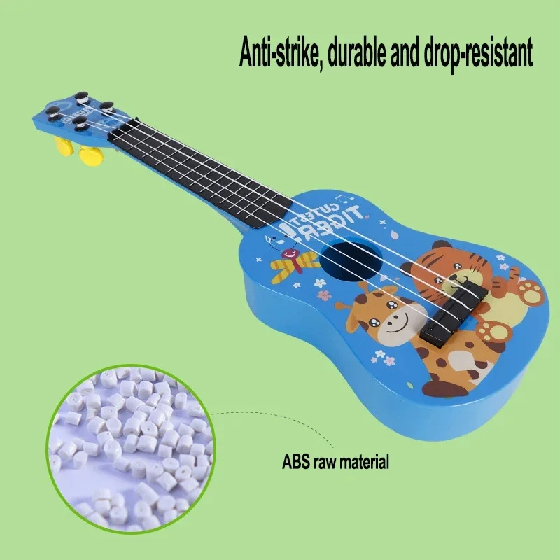 Brinquedo de guitarra ukulele pequeno infantil, pode jogar instrumento musical simulado, Montessori educação infantil, piano música brinquedos para crianças