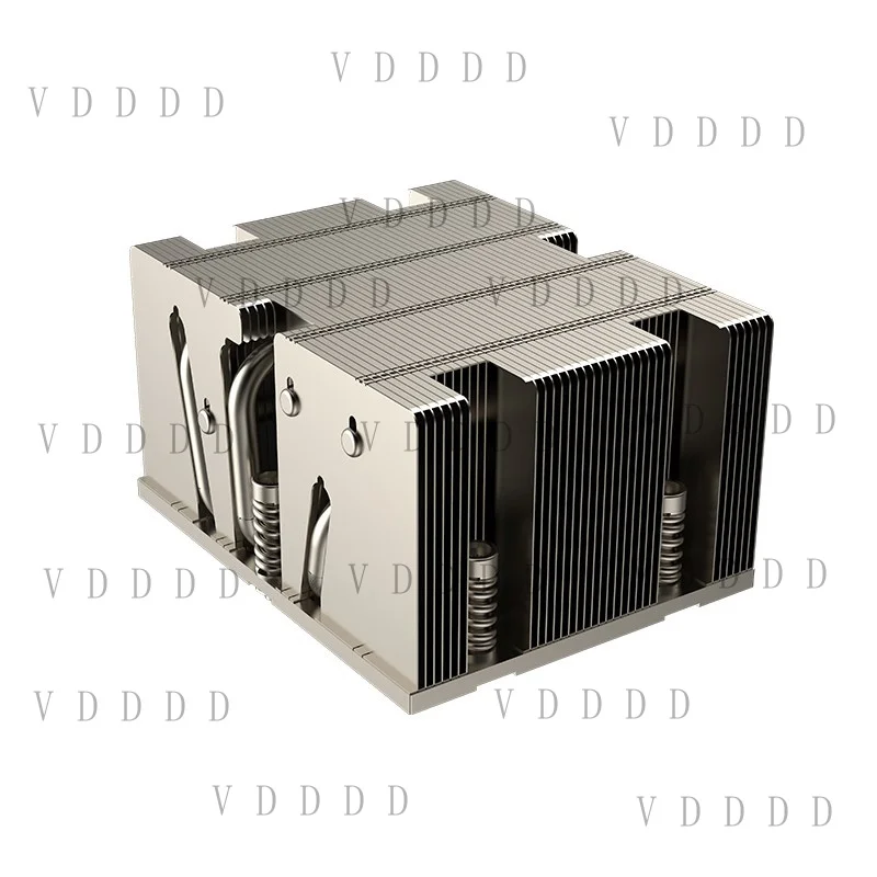 L... For SP5/AMD EPYC 9004 CPU Cooler Fan 350W 4 Heat Pipe Computer Copper Bottom 2U