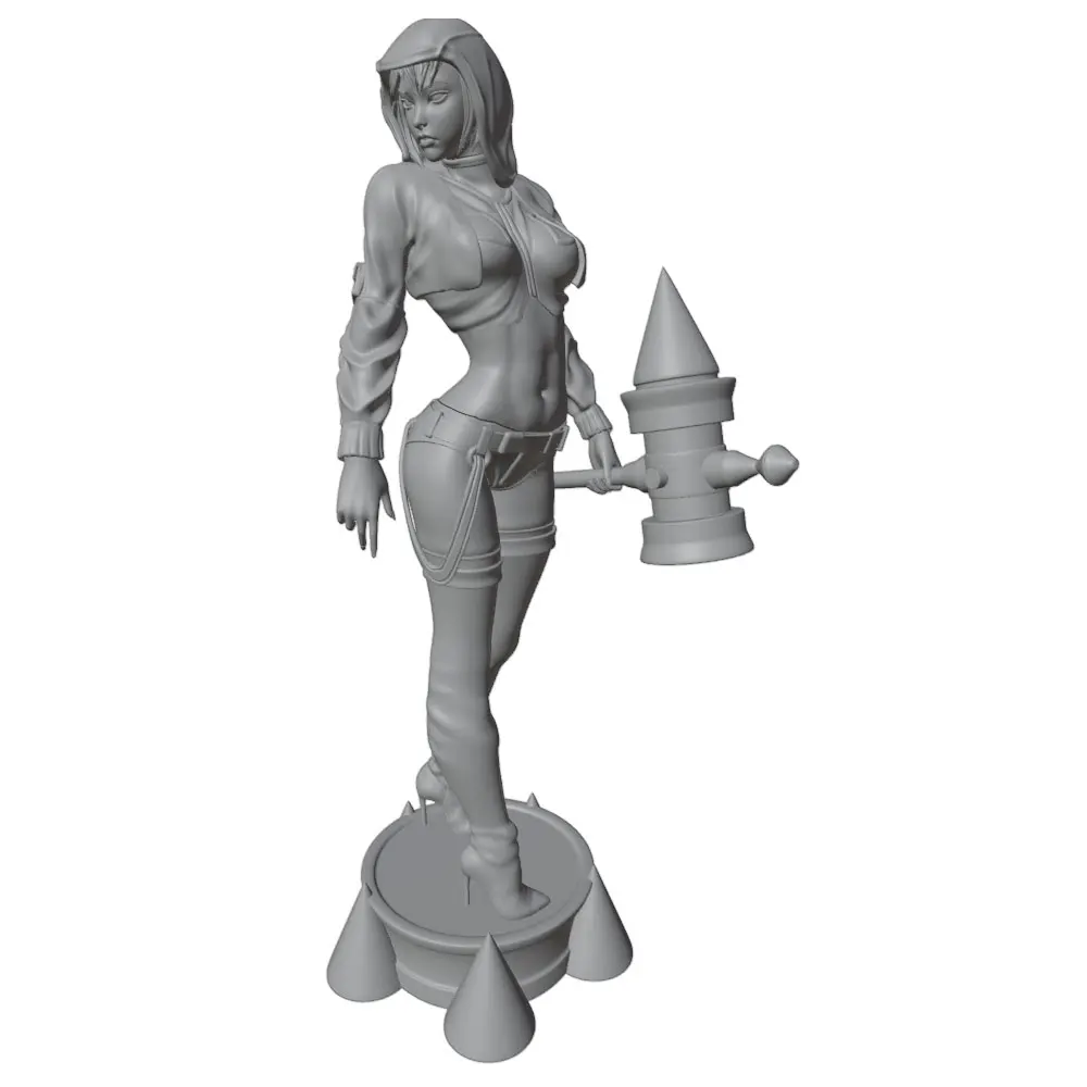 Figura personaje anime gris para decoración de habitación, impresión 3D - imagen 3
