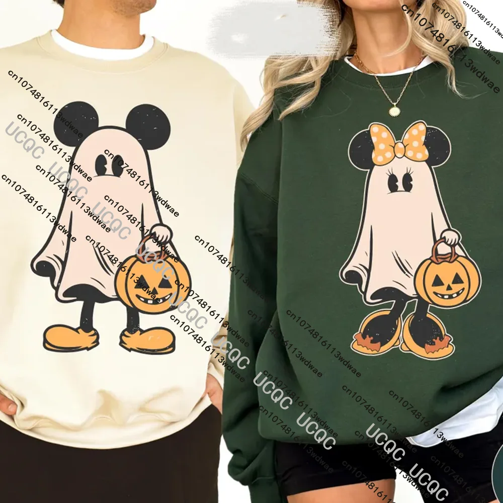 

Disney Mickey Minnie Halloween Couple Sweatshirt and Pullover Spooky Season Top Halloween Hoodie Mickey Minnie Ghost Sweatshirt
