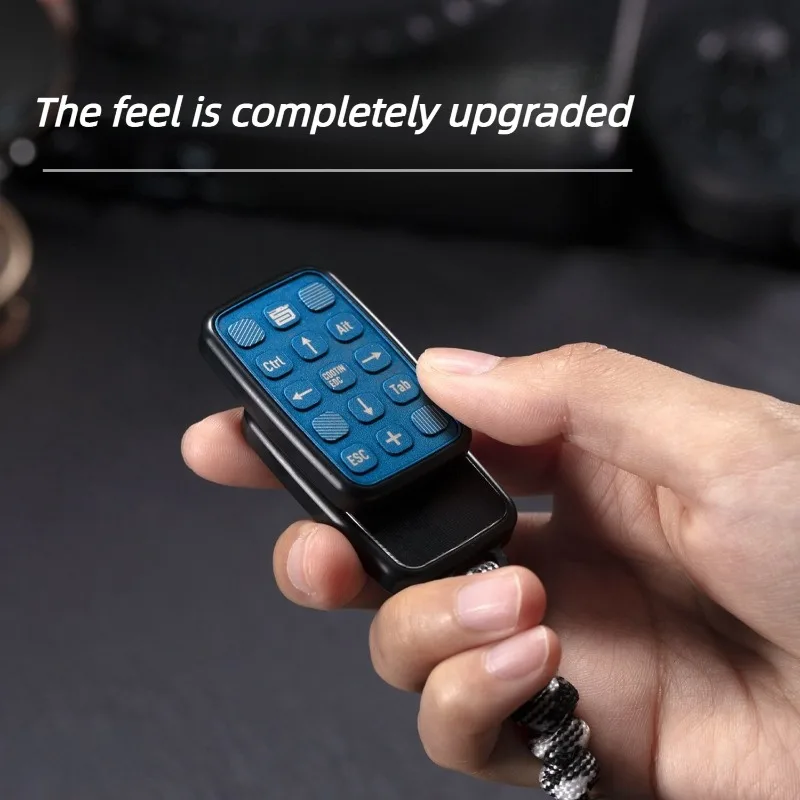 

Стильный магнитный металлический фиджет-слайдер с регулируемой позицией и плетеным шнурком-подвеской, в стиле EDC, в виде настроечной лопатки для клавиатуры