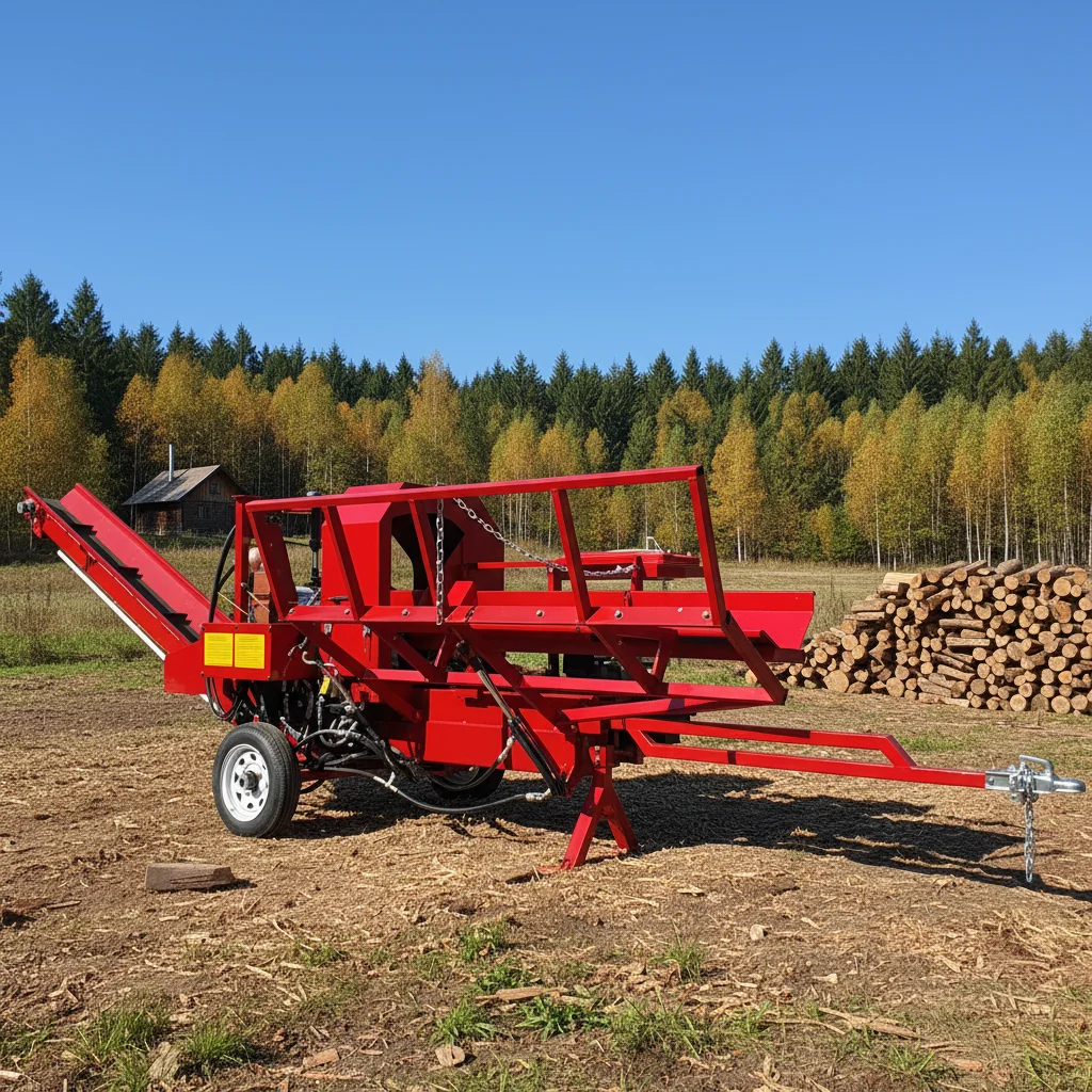 Customized 22ton Log Splitter Firewood Processor Forestry Machinery With Log Table Home Use Farm