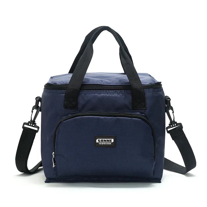 New Oxford Double Layer Cooler Lunch Bag Printed Insulated Thermal Food Picnic Handbag Portable Shoulder Lunch Box Tote