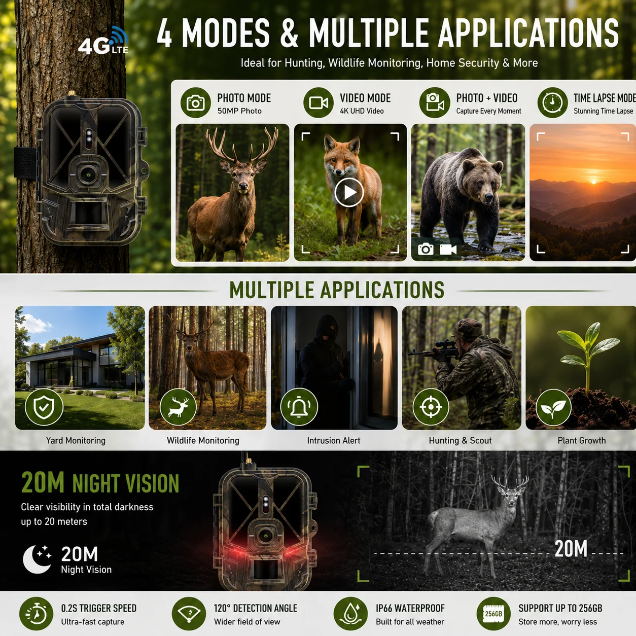 Fotocamera da Caccia 4G 120MP - Hunting And Outdoor Shows recensione e prezzo