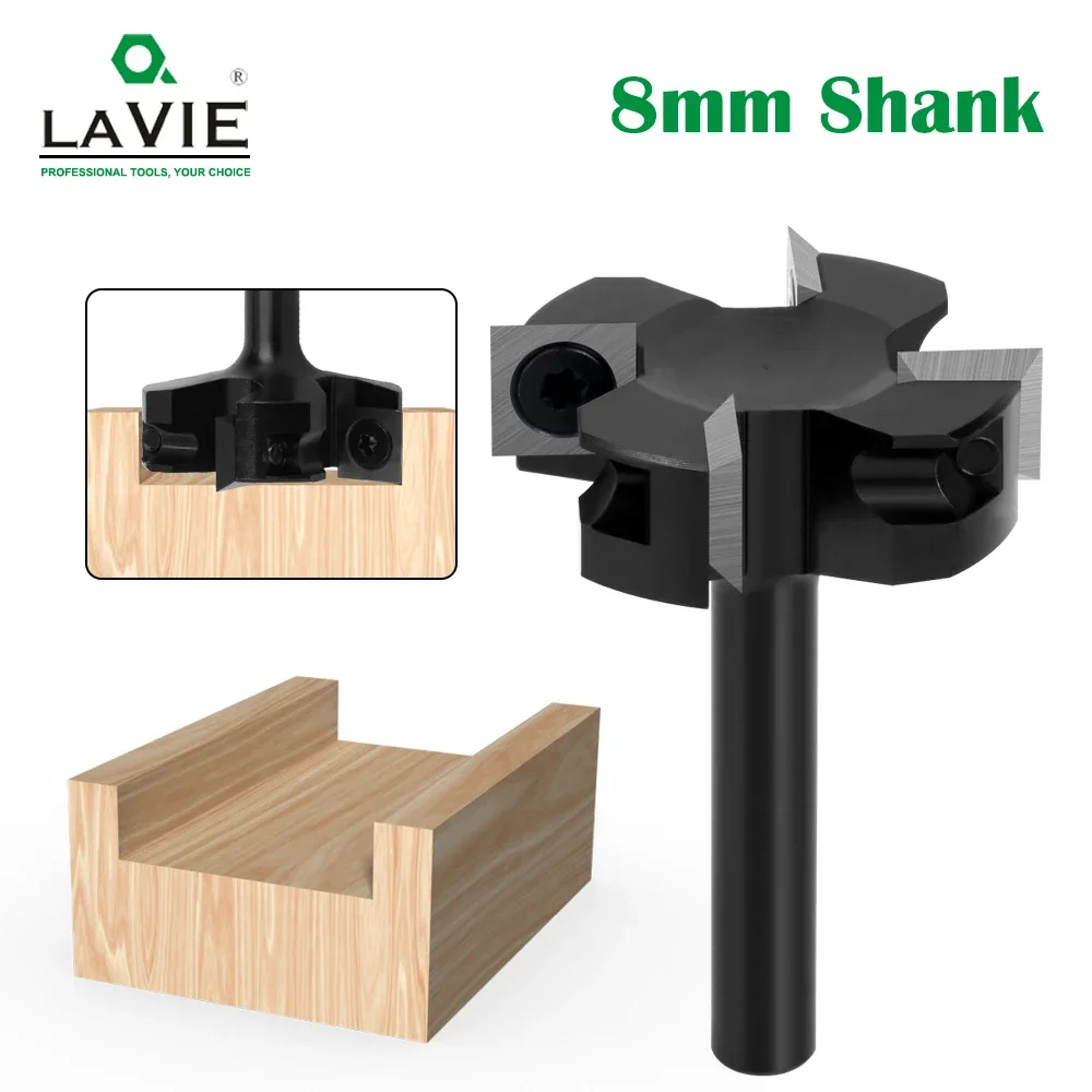 Lavie-bit Roteador com Fresa Carboneto Cimentado Bit para Madeira 4-wings Planer Bit mm Shank X08d4062