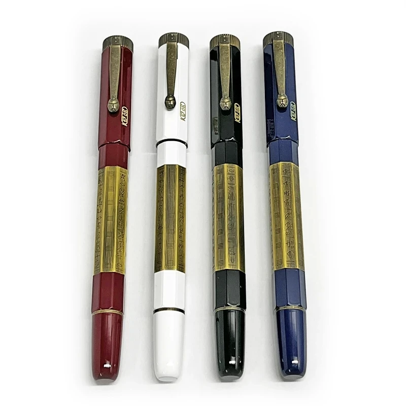 Lanlan Luxury Limited Edition Unique Egypt Style Letter Carving Rollerball Ballpoint Pen Classic MB With Serial Number