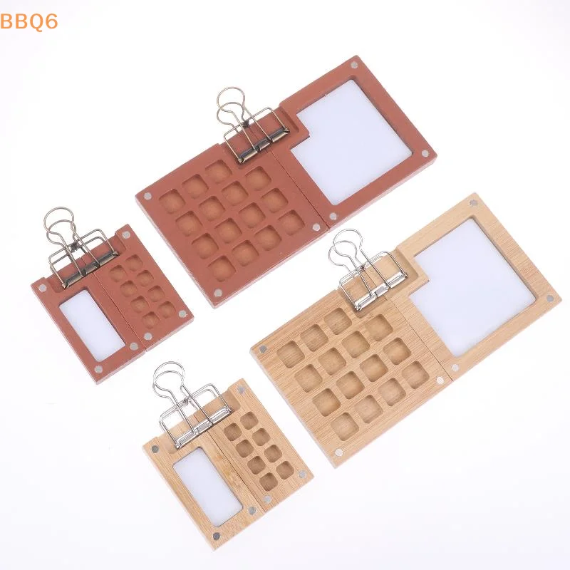 *1Pcs 8/15 Grid Box Portable Pocket Artist Watercolor Paint Palette Mini Travel Paint Palette With Clip For Painters Artists