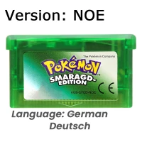 GBA-Spielkassette Pokemon Emerald FireRed LeafGreen Ruby Sapphire Shiny Label Mehrsprachige 32-Bit-Videospielkonsolenkarte